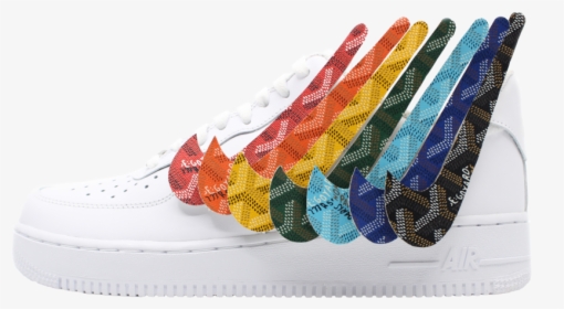 Af1 Goyard Velcro Swoosh Pack - Nike Swoosh Velcro Patch, HD Png Download, Free Download