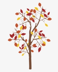 Graphic, Fall Tree, Tree, Leaves, Fall, Brown, Leaf - Tree Leaves Falling Clip Art, HD Png Download, Free Download