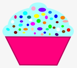 Cupcake Pink, Blue Frosting Svg Clip Arts - Yellow Cupcake Clip Art, HD Png Download, Free Download