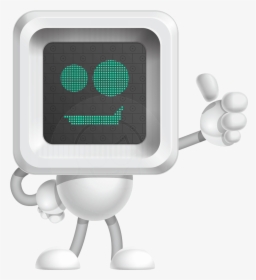 Robot Cartoon Vector Character - Robot With Screen Face, HD Png Download, Free Download