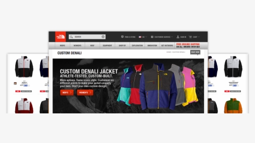 Custom Web Application Custom Product Configuator - North Face Custom Denali Jacket, HD Png Download, Free Download