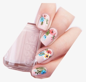 Painted Florals Nail Art, HD Png Download, Free Download