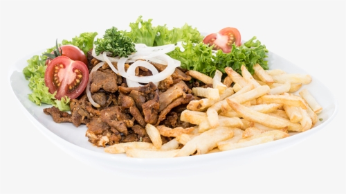 Doner On A Plate With Fries, HD Png Download, Free Download
