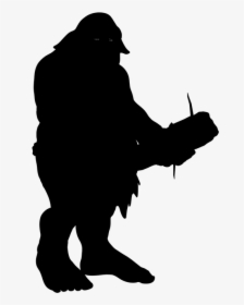 Silhouette, Troll, Ork, Fighter, Warrior, Club, Fantasy - Troll Silhouette Png, Transparent Png, Free Download