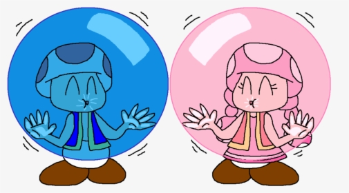 And Toadette Bubble Gum , Transparent Cartoons - Cartoon, HD Png Download, Free Download