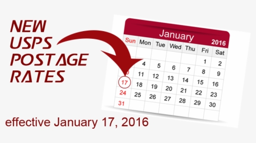 2016-postagerates - 2011 Calendar, HD Png Download, Free Download