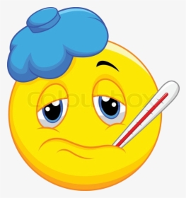 Sick Person Thermometer Clipart Student For Free And - Cartoon Sick, HD Png Download, Free Download
