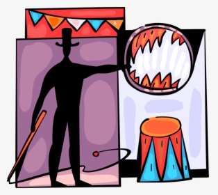 Vector Illustration Of Lion Tamer Circus Performer, HD Png Download, Free Download