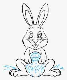 How To Draw An Easter Bunny - Easy Draw Easter Bunny, HD Png Download, Free Download