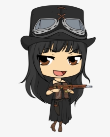 Animated Steampunk Png - Cool Anime Girl Chibi Steampunk, Transparent Png, Free Download