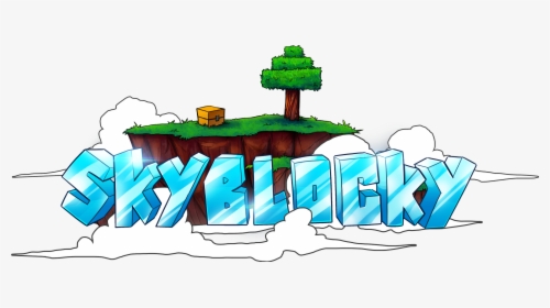 Transparent Skyblock Png - Minecraft Skyblock Logo Transparent, Png Download, Free Download