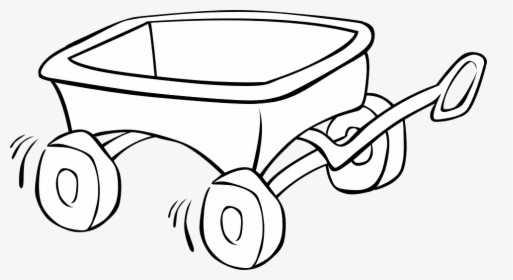 Wagon, Carriage, Toys, Child, Running, Outlines - Outline Image Of Wagon, HD Png Download, Free Download