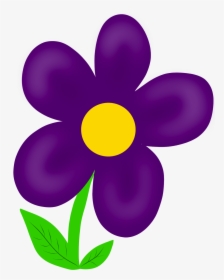 Spring Wildflowers Cliparts - Purple Flower Clip Art, HD Png Download, Free Download
