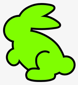 Spring Green Bunny Svg Clip Arts - Rabbit Cartoon Simple Drawing, HD Png Download, Free Download