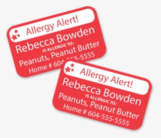 Kids Allergy Alert Labels Are Dishwasher Safe - General Supply, HD Png Download, Free Download