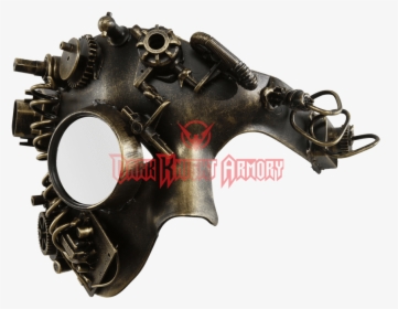 Gold Steampunk Monocle Phantom Mask - Steampunk Monocle Png, Transparent Png, Free Download