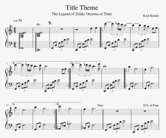 Ocarina Of Time Title Theme Piano Sheet Music Hd Png Download