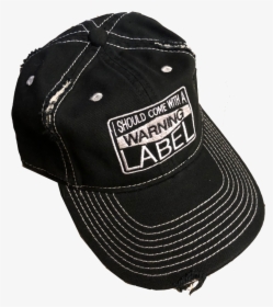 Jessica Lynne Warning Label Distressed Hat - Baseball Cap, HD Png Download, Free Download