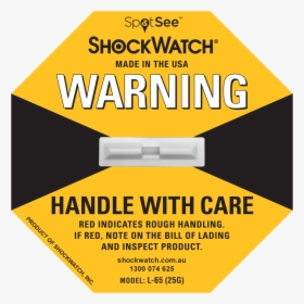 Shockwatch Label L-65 25g - Shock Watch For Shipping, HD Png Download, Free Download