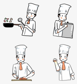 Cartoon Chef Illustrations - Cartoon Drawing Cooking, HD Png Download, Free Download