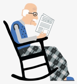 Clip Art Old Man In A Rocking Chair, HD Png Download, Free Download
