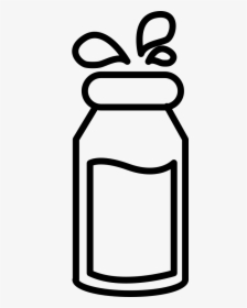 Bottle Of Milk With Droplets - Milk Bottle Icon Png, Transparent Png, Free Download