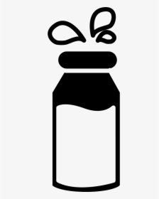 Bottle Of Milk With Droplets - Milk Shake Bottle Png, Transparent Png, Free Download