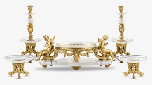 Ormolu And Cut Glass Table Garniture By Baccarat - Coffee Table, HD Png Download, Free Download