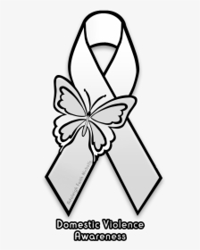 Domestic Violence Awareness Ribbon V2 By Adaleighfaith - Selective Mutism Awareness Ribbon, HD Png Download, Free Download
