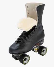Roller Skates - Black Leather Roller Skates, HD Png Download, Free Download