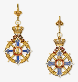 Bavarian Maximilians Medal Designed By Hemmerle Back - Earrings, HD Png Download, Free Download