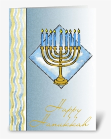 Happy Hanukkah Menorah Card Greeting Card - Hanukkah, HD Png Download, Free Download