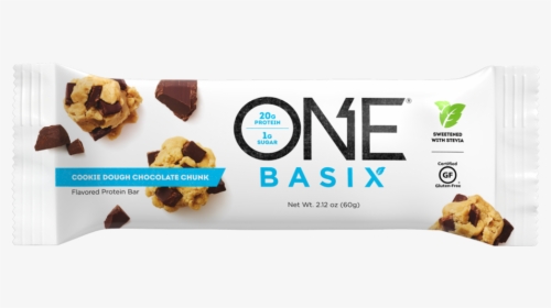 Ohyeah One Bar Basix Cookie Dough Chocolate Chunk - One Basix Protein Bar, HD Png Download, Free Download