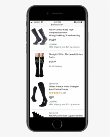Amazon Mobile Search With Organic And Paid Products - Native Ads Advanced Example, HD Png Download, Free Download