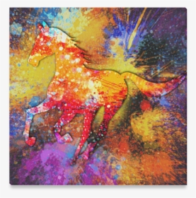 Splash Horse Abstract Painting Canvas Print 16"x16" - Painting, HD Png Download, Free Download