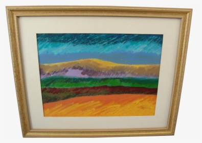 Abstract Expressionist Painting "mountain Sunset - Picture Frame, HD Png Download, Free Download