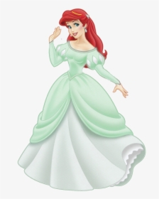 Ariel Gown Lineup Teal - Ariel Green Dress Disney, HD Png Download ...