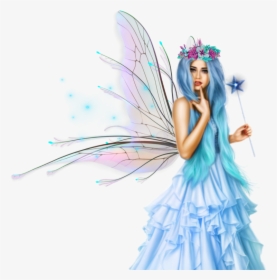 #beautiful #blue #fairy #light I"m Excited To See Your - Blue Fairy Png, Transparent Png, Free Download