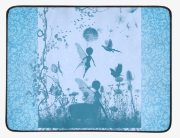 Beautiful Fairy In Blue Colors Beach Mat 78"x 60" - Surfing, HD Png Download, Free Download