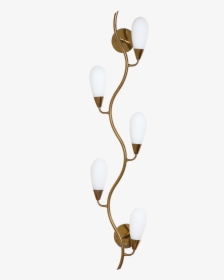 Midcentury Brass And Frosted Glass Shade Wall Light"  - Sconce, HD Png Download, Free Download