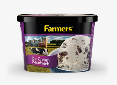 Transparent Ice Cream Sandwich Png - Ice Cream With Ice Cream Sandwich Pieces, Png Download, Free Download