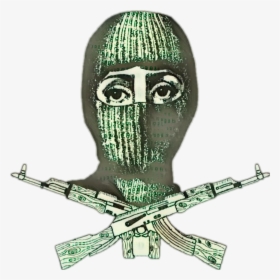 Masked Maskon Robbery Gun Ak47 Thuglife Lookinlikeabago - Σχεδια Τατουαζ Σε Χαρτι, HD Png Download, Free Download