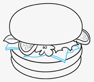 How To Draw Burger - Draw Small Burgers, HD Png Download, Free Download