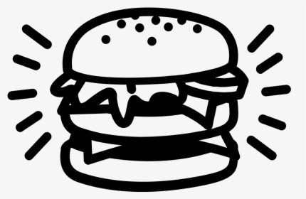 Noun - Burger Black And White Icon, HD Png Download, Free Download