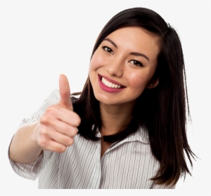 Women Pointing Thumbs Up Png Image - People Thumbs Up Png, Transparent Png, Free Download