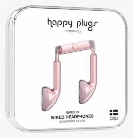 Earbud Pink Gold - Happy Plugs Earbud Plus Pink Gold, HD Png Download, Free Download