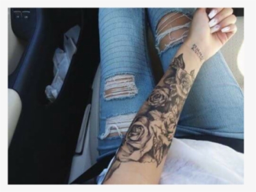Rose Tattoo On Arm, HD Png Download, Free Download
