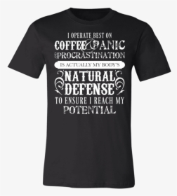 Coffee & Procrastination T-shirt - Finally A Big Brother Shirt, HD Png Download, Free Download
