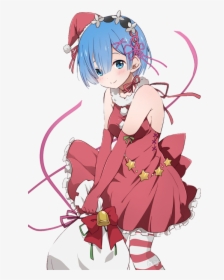 #rem #animegirl #anime #christmas - Anime Christmas Girl Png, Transparent Png, Free Download