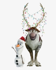 Frozen Olaf And Sven Ready For Christmas - Sven Frozen Png, Transparent Png, Free Download